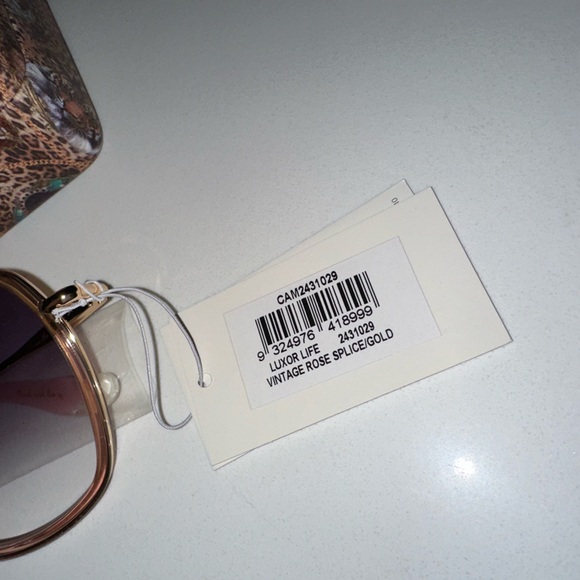 Camilla “Luxor Life” Oversized Gold Rose Splice Smoke Gradient Boho Sunglasses main image 5